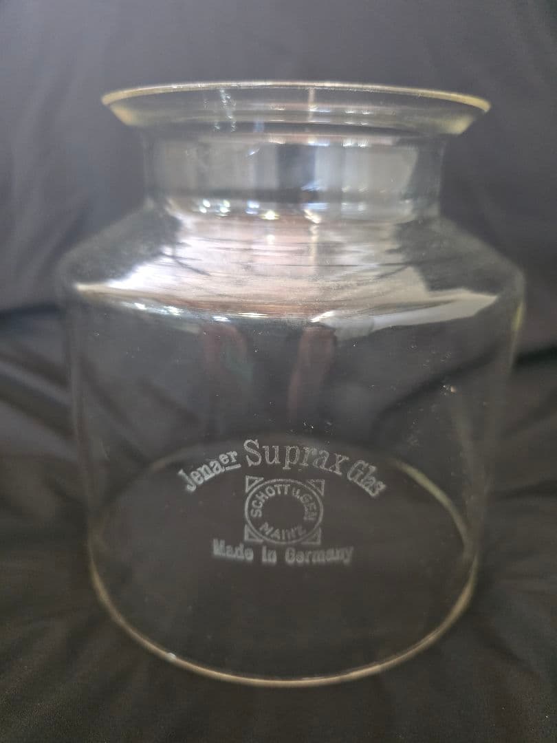 サファイアストーブ　耐熱ガラス　ビンテージストーブ　ガラスホヤ　ドイツ製