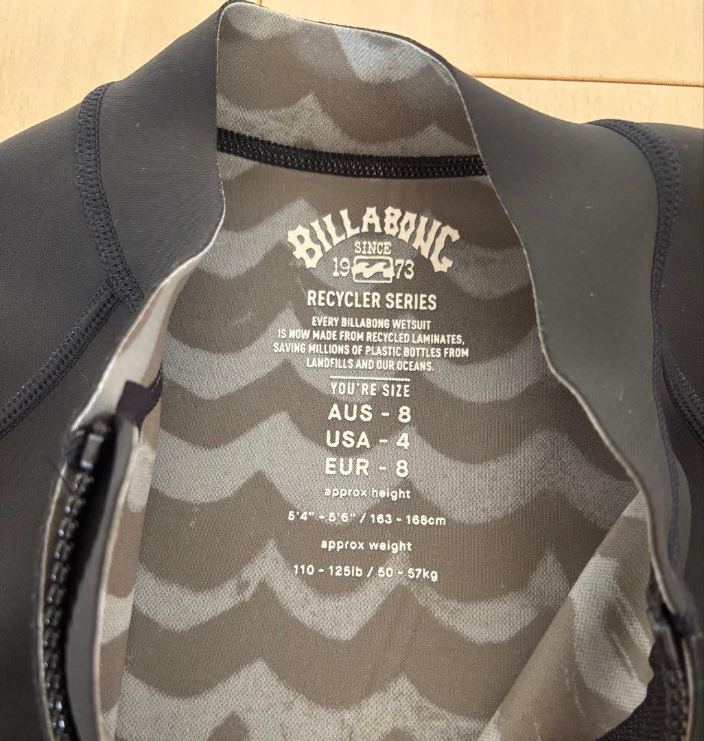 BILLABONG ビラボン　レディース ウェットスーツジャケット1ミリ　M