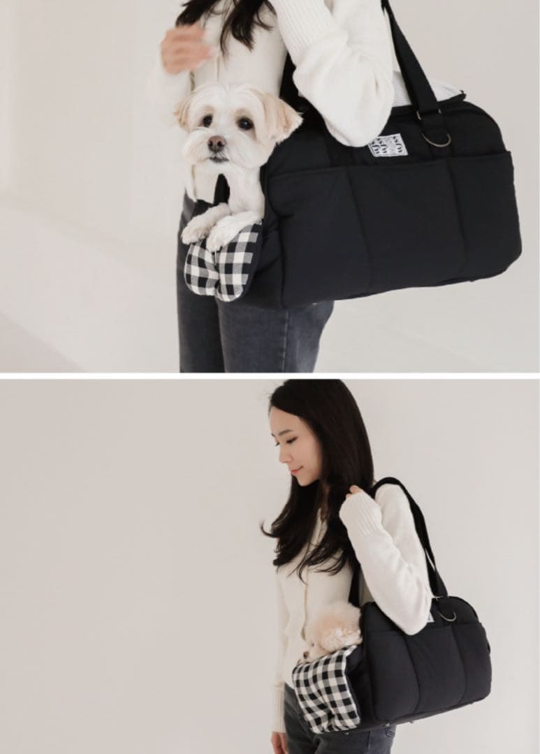 SSFW 韓国ブラックナイロンキャリーバッグ　新品未使用　タグ付き