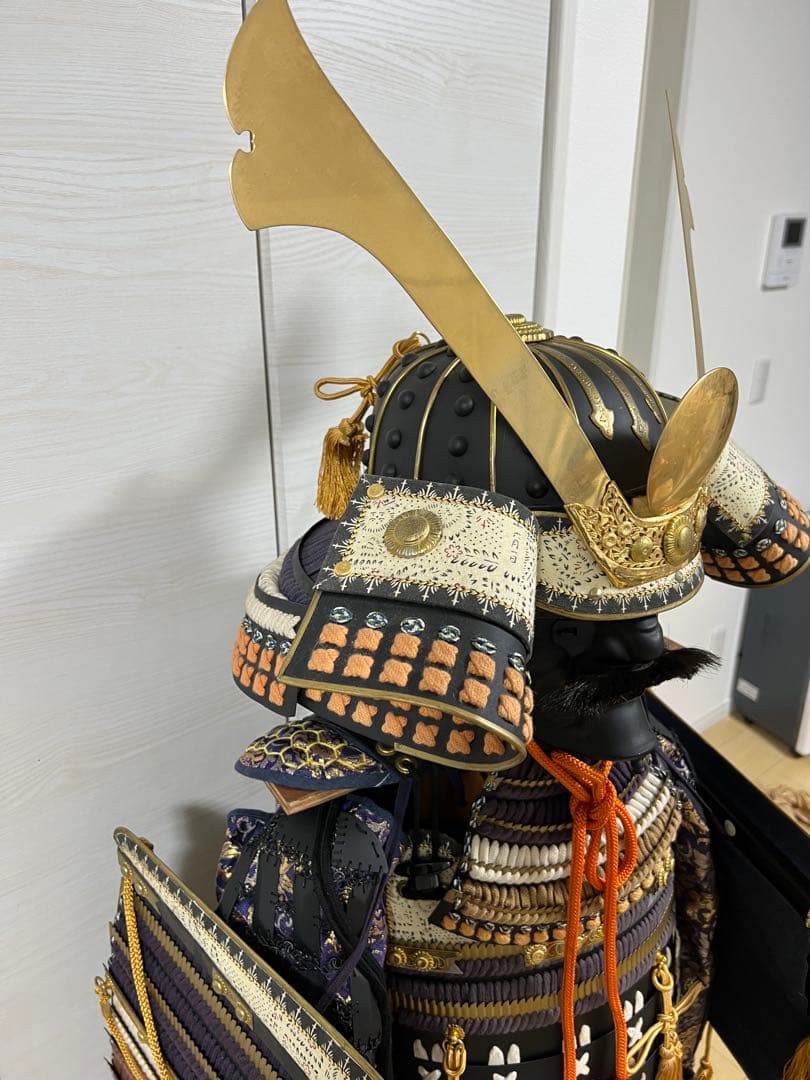 【未使用・保管品】等身大 甲冑 具足 黒胴当世素掛 紺・白・茶 甲冑工房丸武