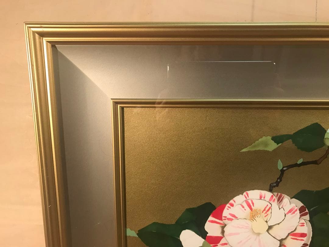 小倉遊亀　「瓶花」　リトグラフ　刷り込みサイン・作品証明シール有り