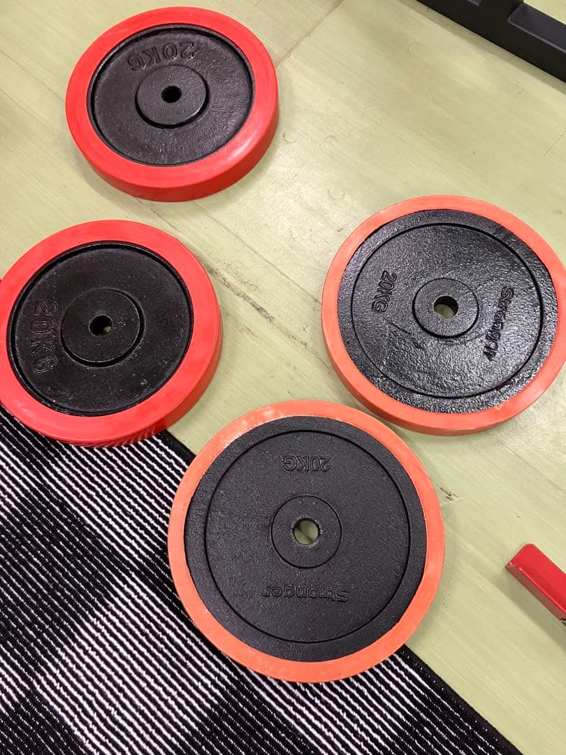 福井県での直接お渡しのみ　ベンチプレス　バーベルセット　約100kg