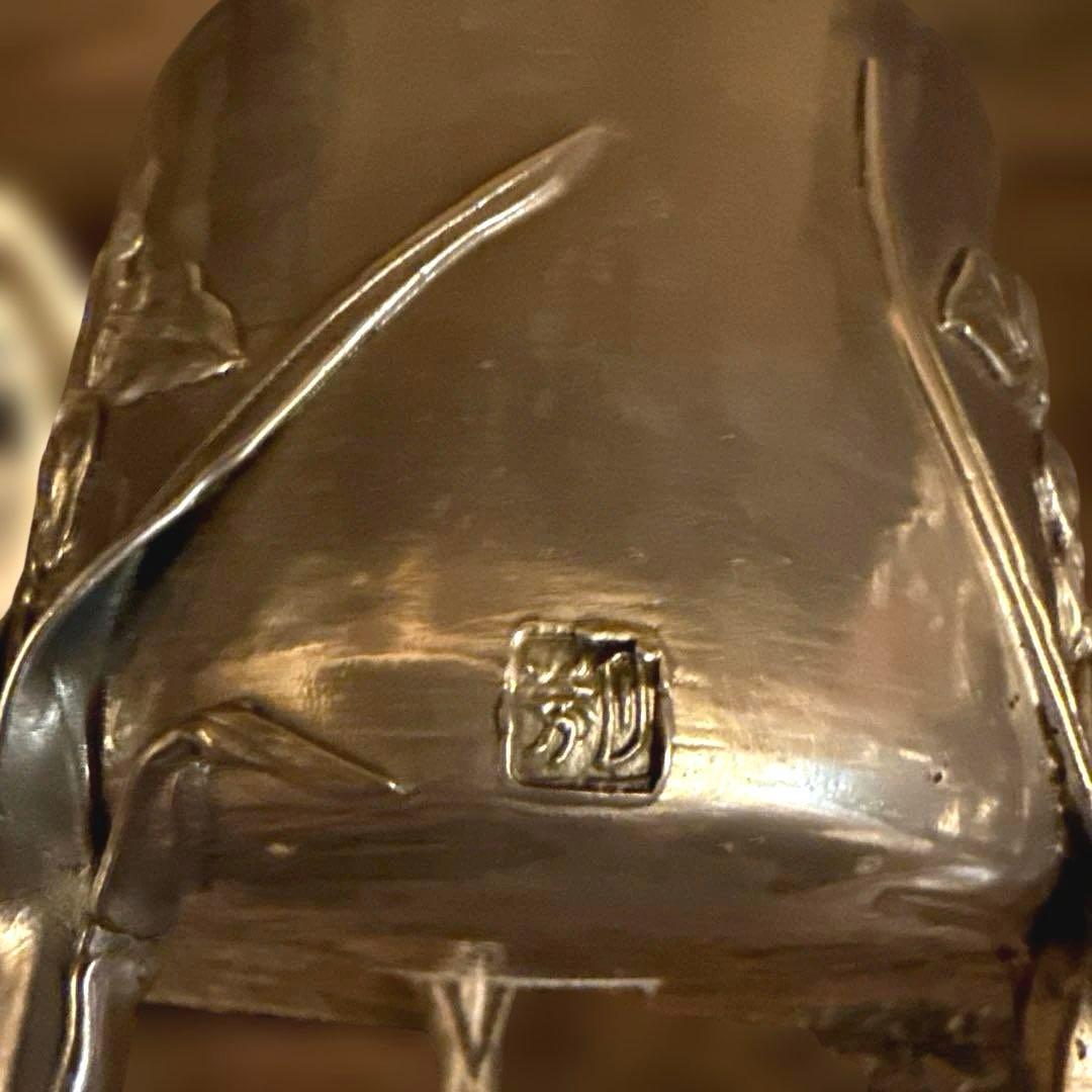 銀製香炉　高岡銅器須賀月芳　銀乃雫未使用