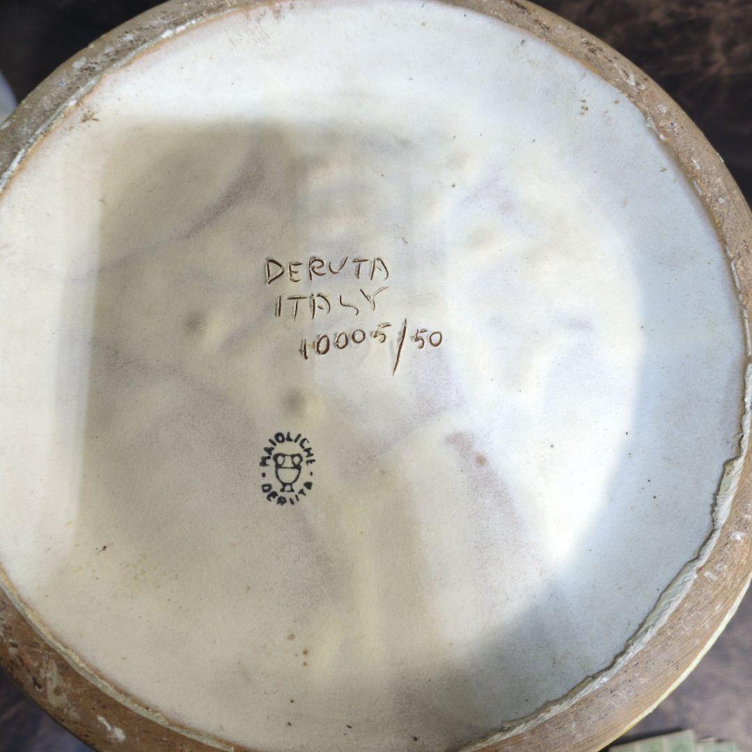 イタリア製　マヨルカ焼　壺？傘立て？