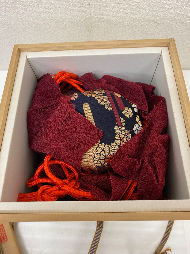 3-2418 九谷 色絵 吉野山図 茶壺 重要文化財写 野々村 仁清 玉泉堂