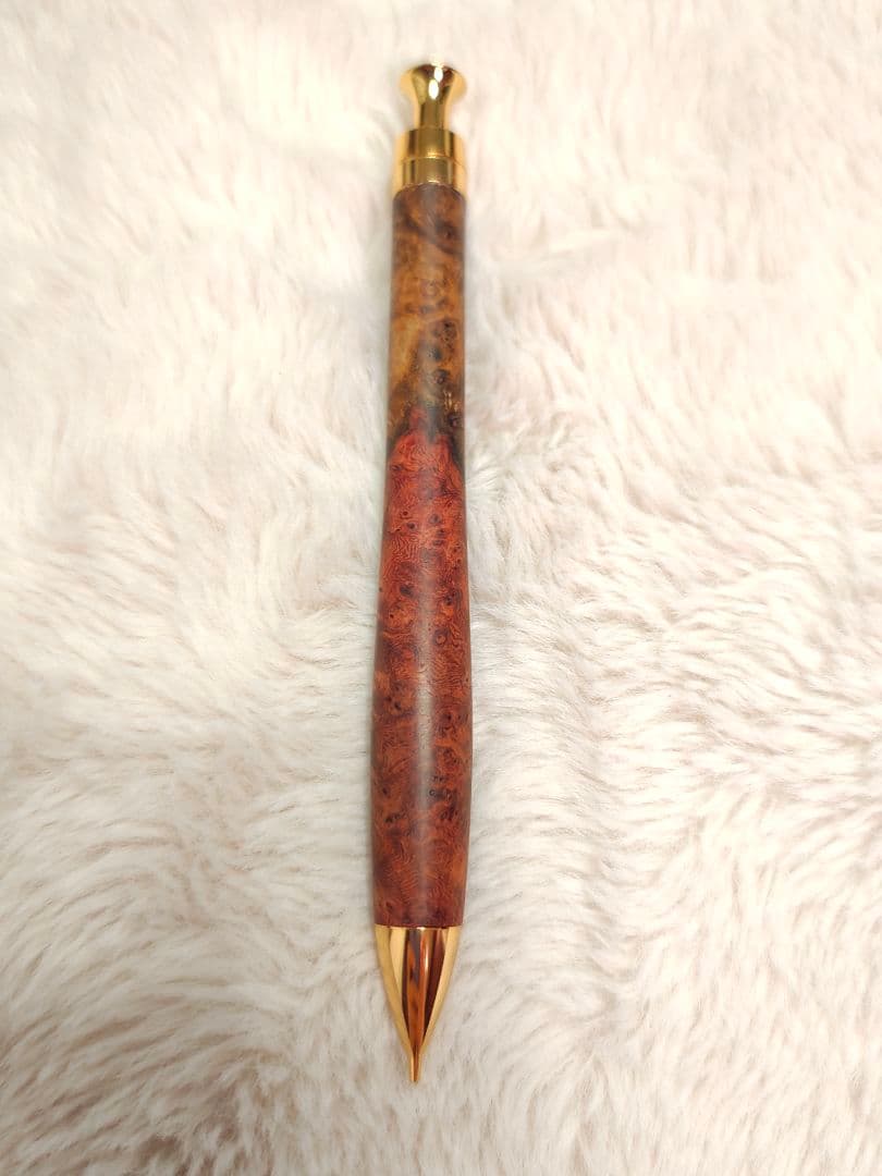 コブタ工房　極上花梨瘤紅白　シャーペン