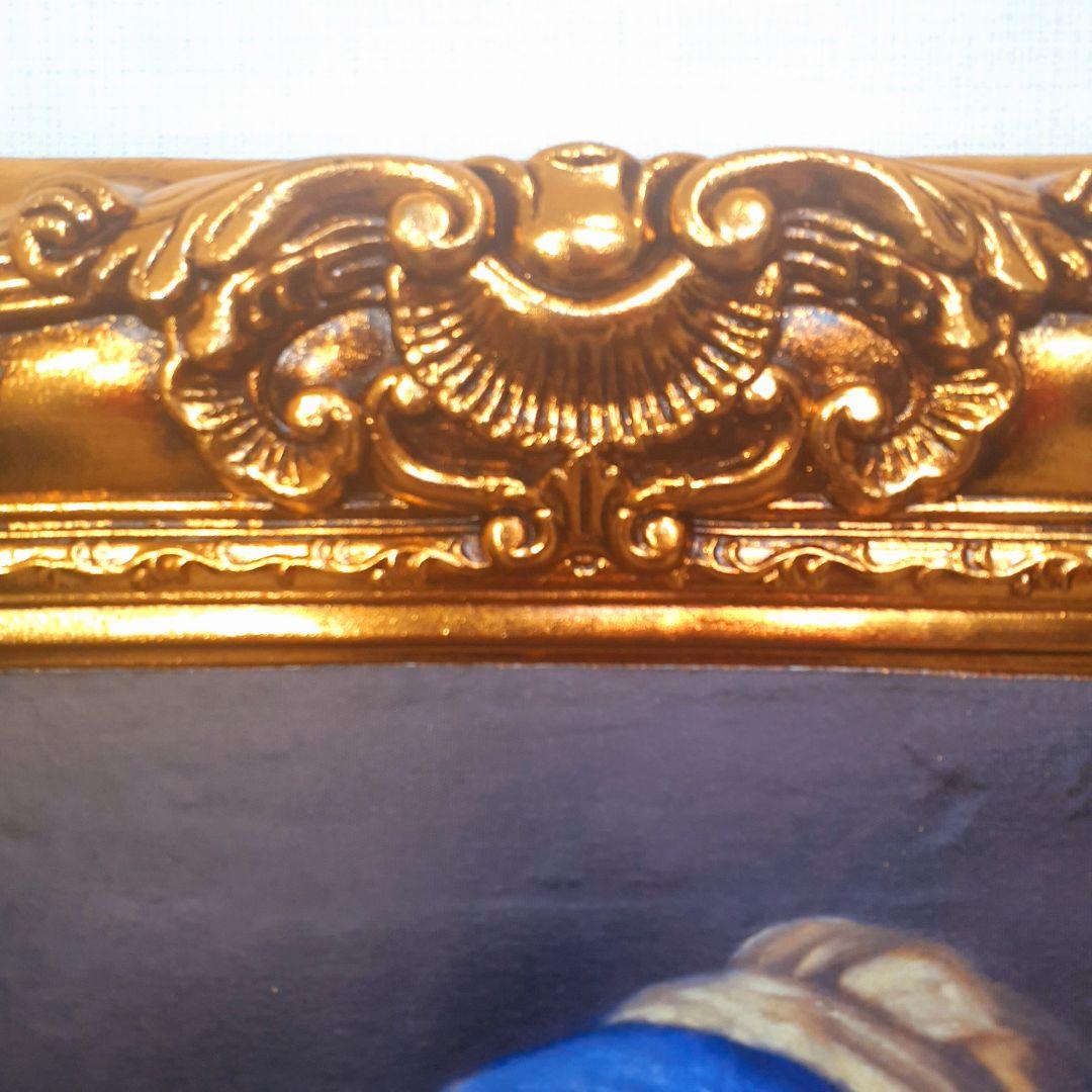 フェルメール作品　絵画　『真珠の耳飾りの少女』　良質キャンパス　豪華　金箔額縁付