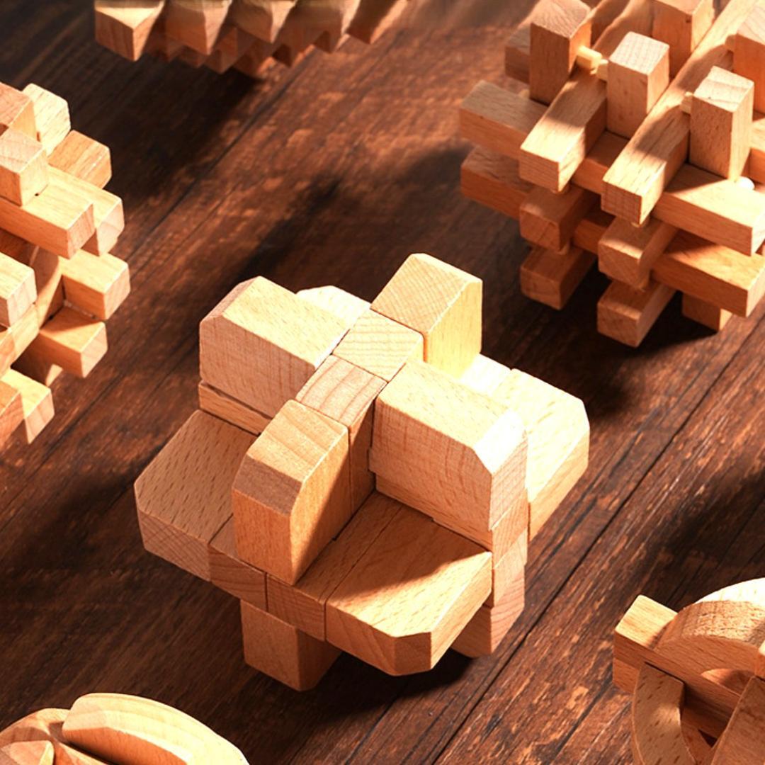 おもちゃパズル 6点セット 知育玩具 難度6のルーバンロック ギフトボックス付き