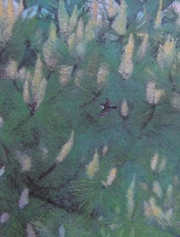 小谷津雅美、松花遊悠、希少な画集より、新品高級額装付、状態良好