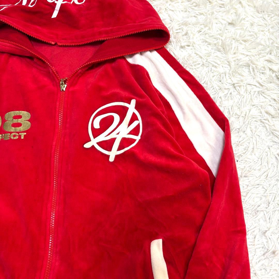 【レア】24karats ベロアジャージ セットアップ ライブツアー L 赤白