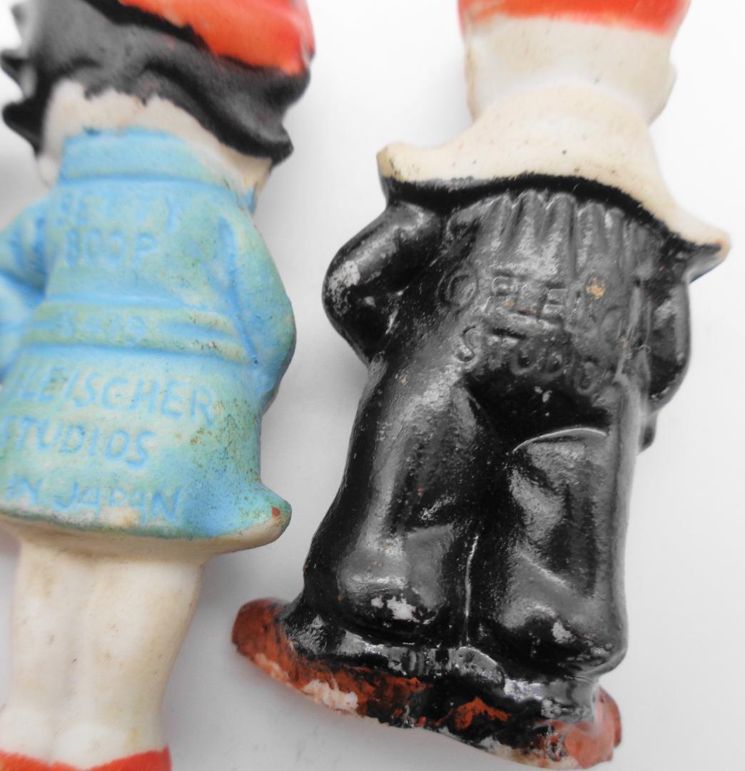 〖戦前Betty Boop〗ベティちゃん、道化師ココ、犬のビンボー陶磁器人形