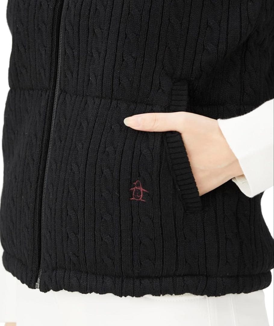 ● 新品 マンシング ウェア ベスト フード　L 黒