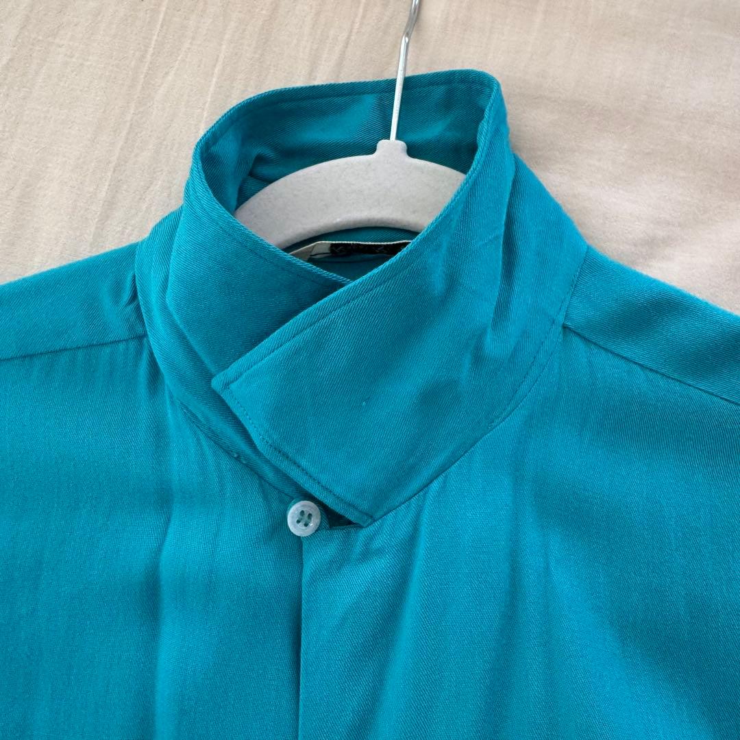 50s 長袖 レーヨン ボーリングシャツ チェーンステッチ アメ車