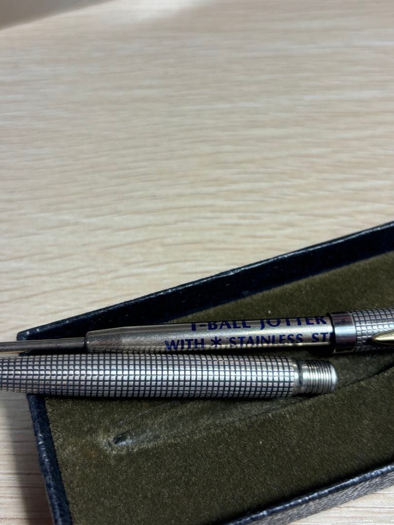 米国ヴィンテージPARKERパーカー純銀製シズレ スターリングボールペン未使用品