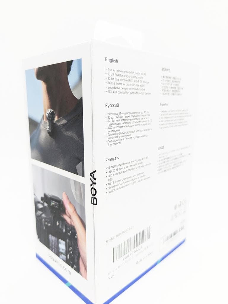 ワイヤレスピンマイク BOYAMIC2 黒 2個 充電ケース AI ノイキャン