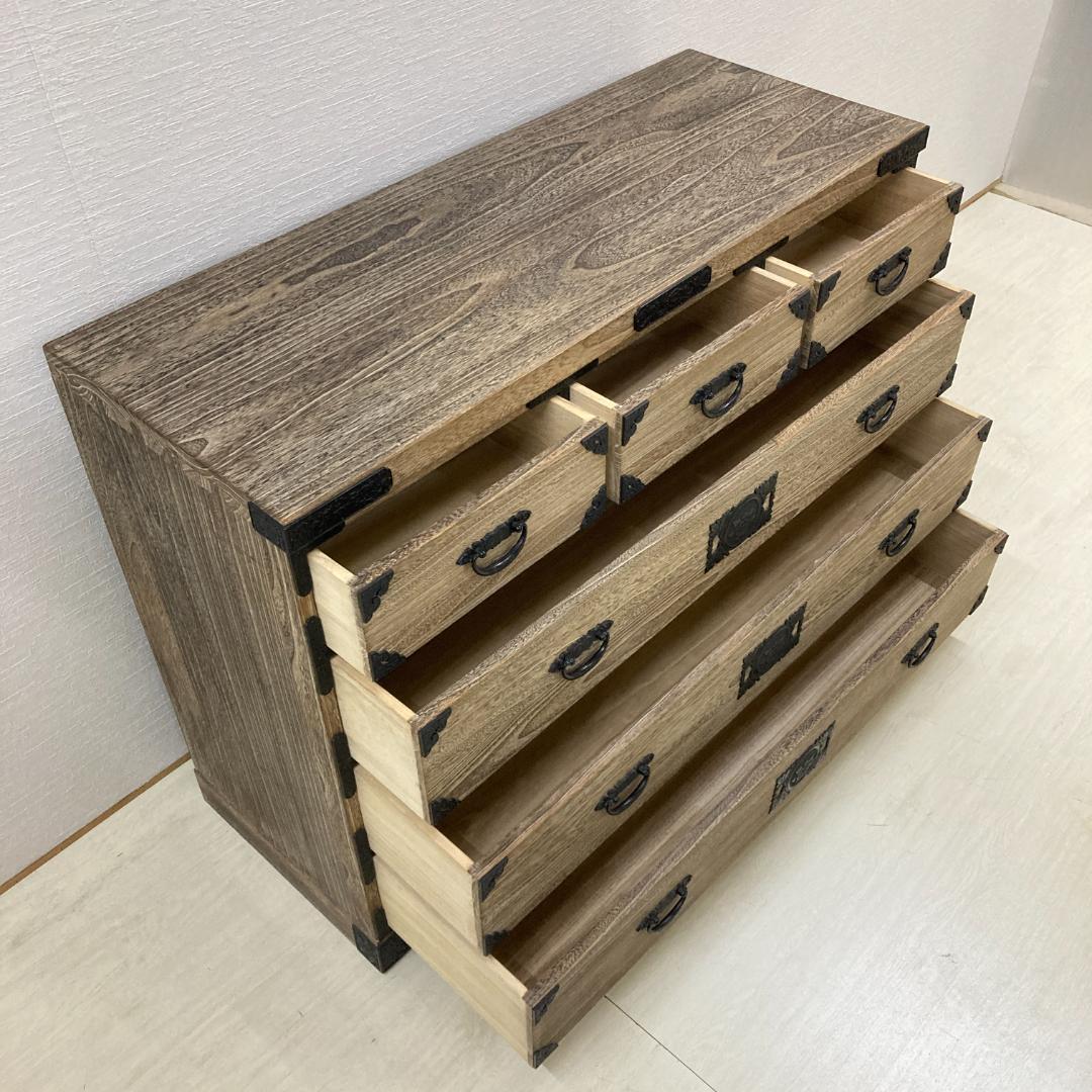 民芸箪笥　工芸タンス　４段　チェスト　古民家　時代風