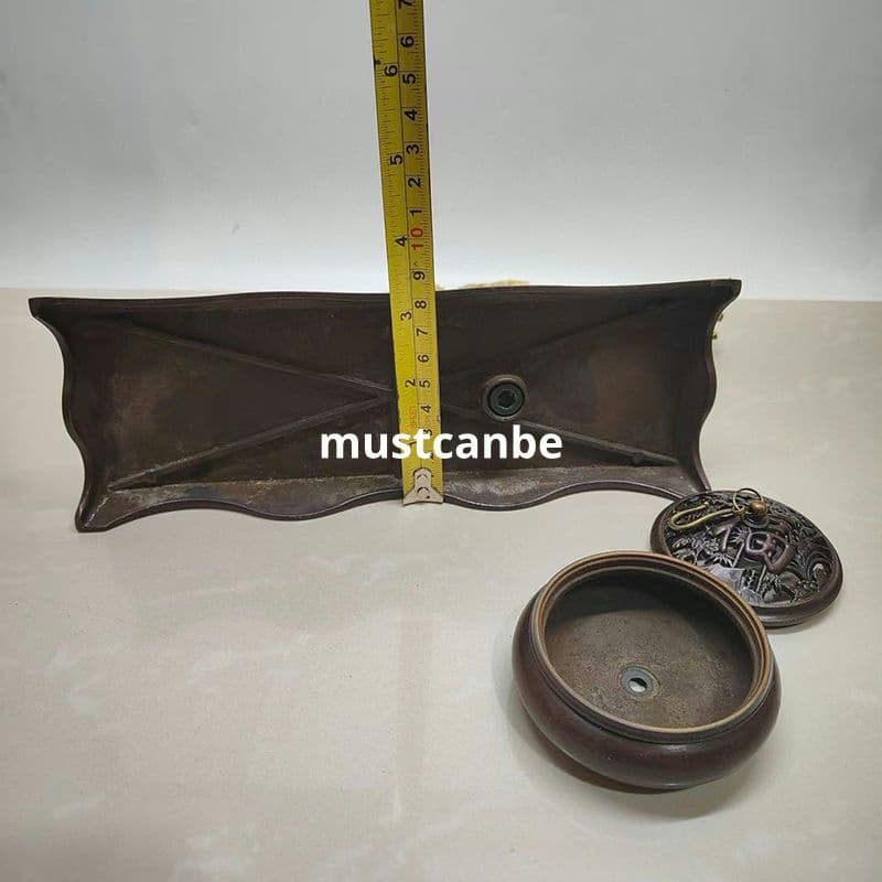 銅器 迎客松弔炉 薫香炉 装飾品 工芸品 置物