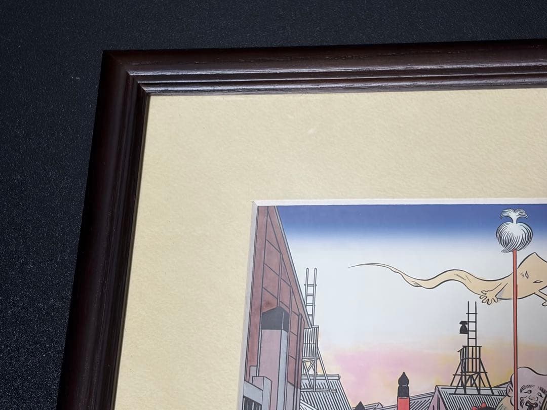 ゲゲゲの鬼太郎 妖怪道五十三次之内 日本橋 複製画 額装 水木しげる