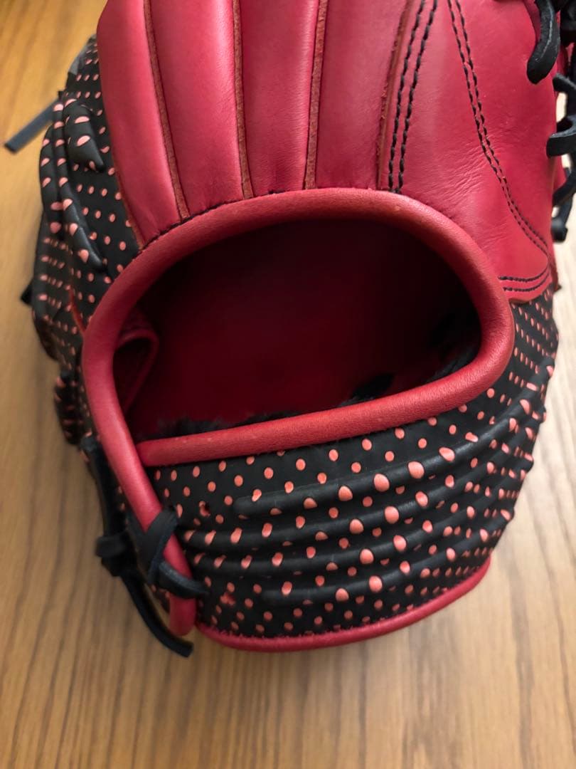 ミズノ TECH FIRE 軟式グローブ オールラウンド用 レッド×ブラック