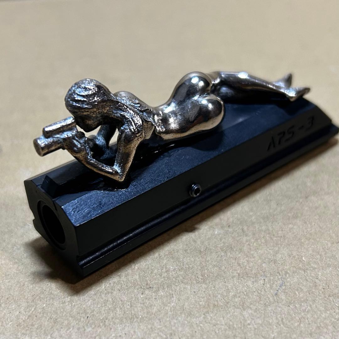 APS-3 フロントサイトブロック 射撃の女神 ブロンズ 彫金加工 ワンオフ