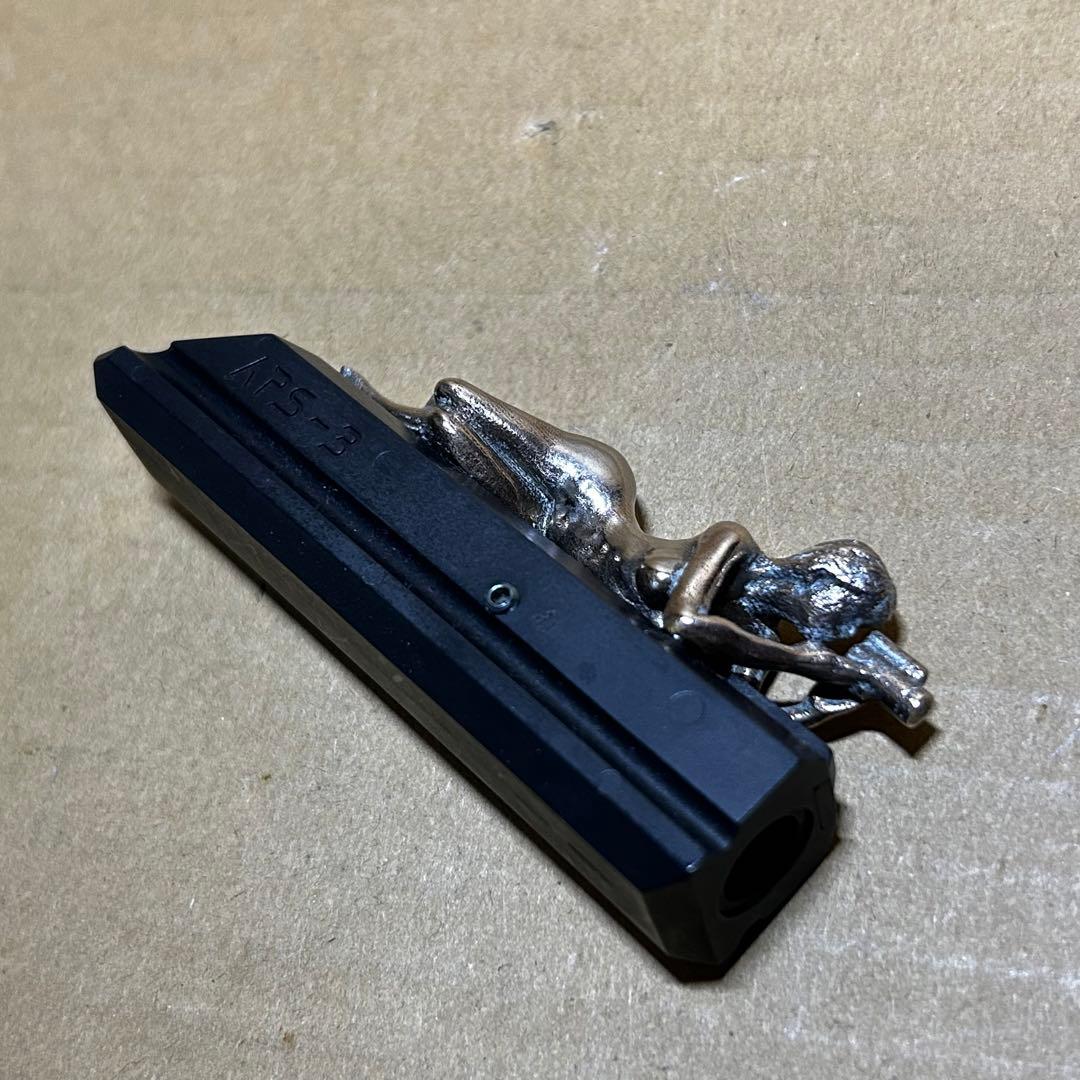 APS-3 フロントサイトブロック 射撃の女神 ブロンズ 彫金加工 ワンオフ