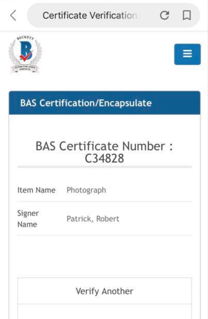 ターミネーター2 T1000 ロバートパトリック直筆オートグラフ