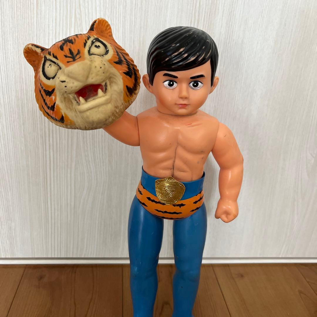 当時物 タイガーマスク ジャンボ ソフビ 梶原一騎 亀マーク