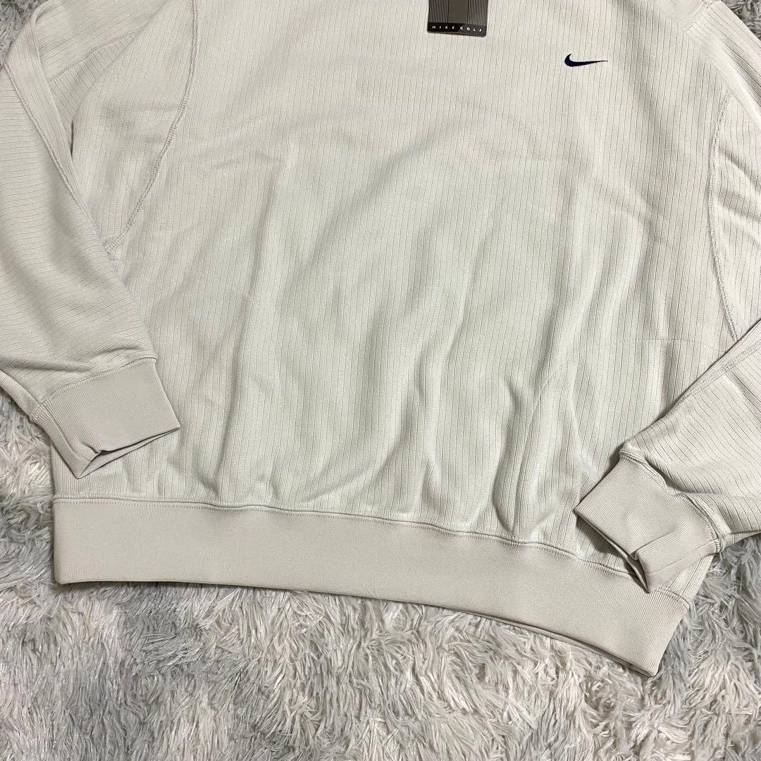 新品　ナイキ　スウェット　刺繍ロゴ　ゴルフ　アイボリー　XL