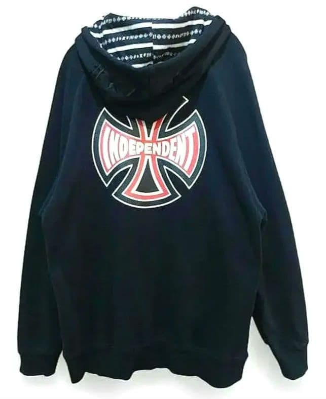 INDEPENDENT アイアンクロスパーカーLブラック美品インディペンデント