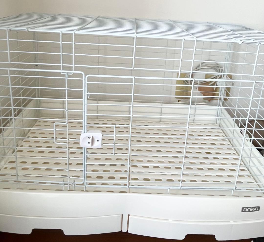Amigo ホワイト ケージ ロック付き:フェレット用