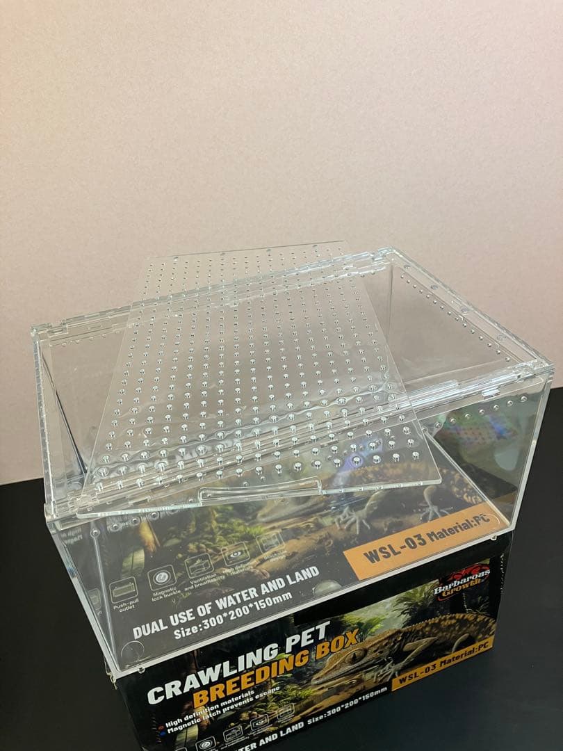 【ヘルズ】爬虫類ケージ×5 アクリル　マグネット