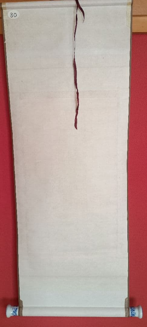 鶴 掛軸 金箔装飾