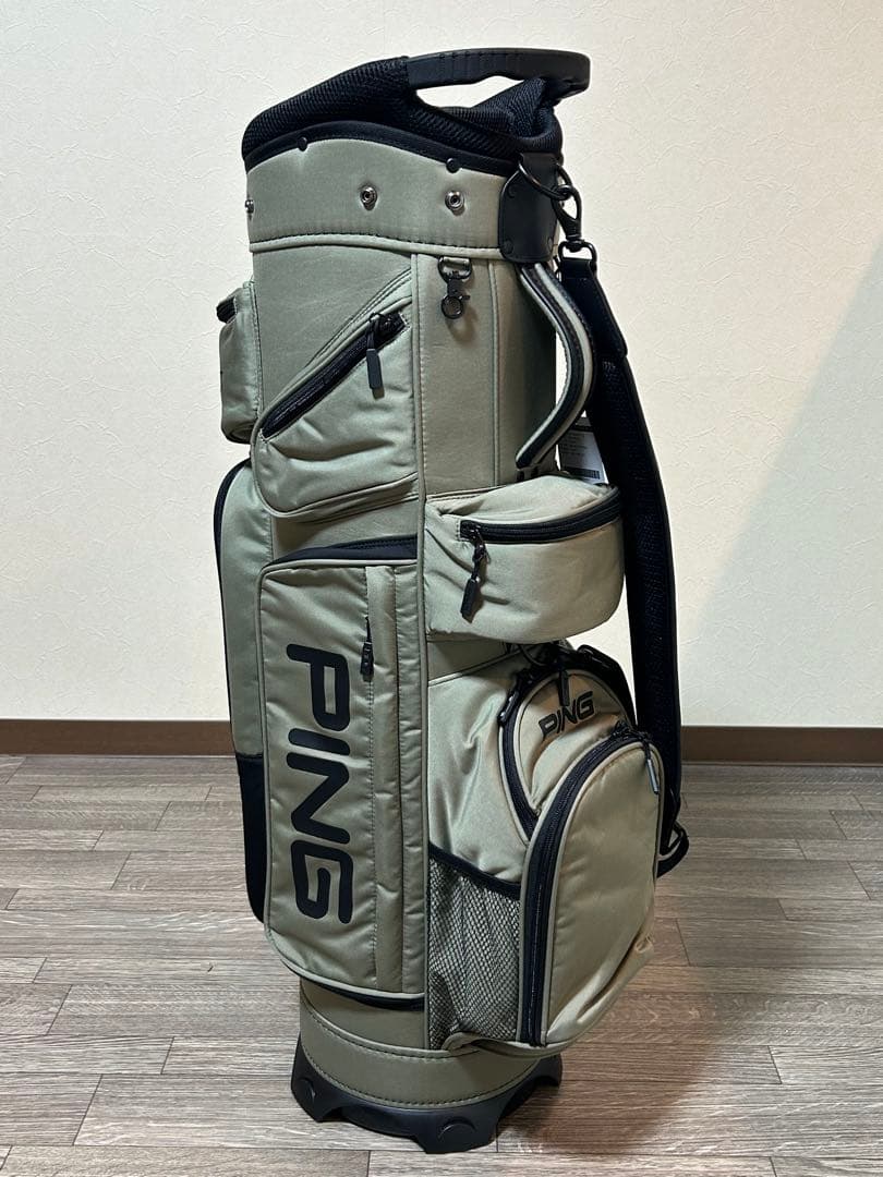 PING 自立式キャディバッグ　未使用品　10ポケットで収納力抜群！カーキ