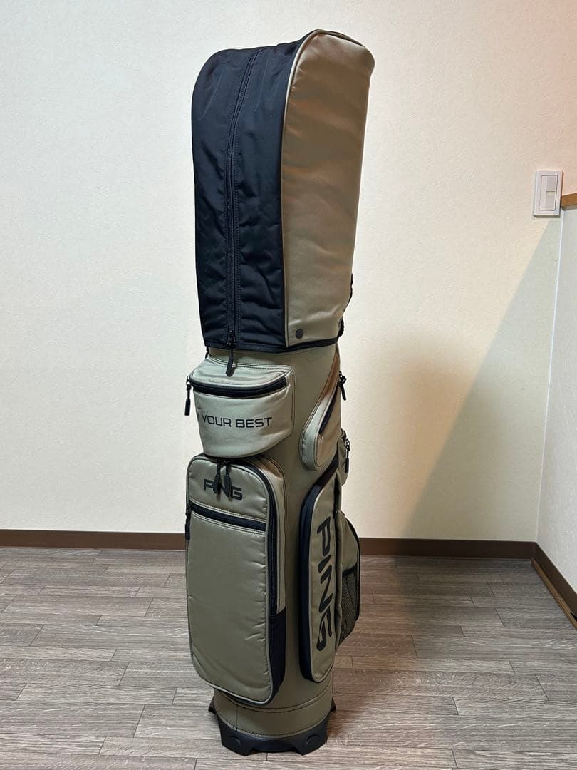 PING 自立式キャディバッグ　未使用品　10ポケットで収納力抜群！カーキ