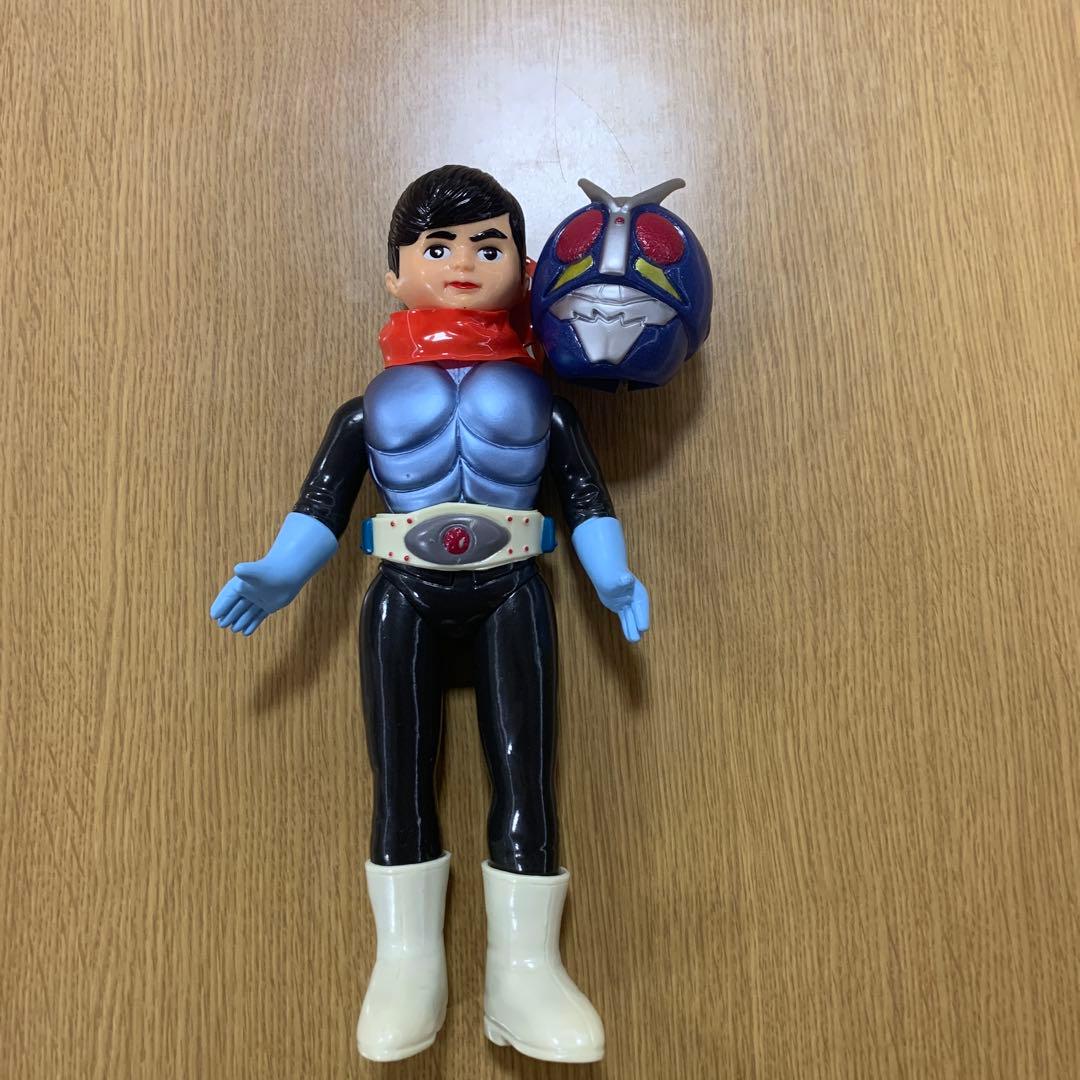 当時物！　仮面ライダー1号　面取りソフビ