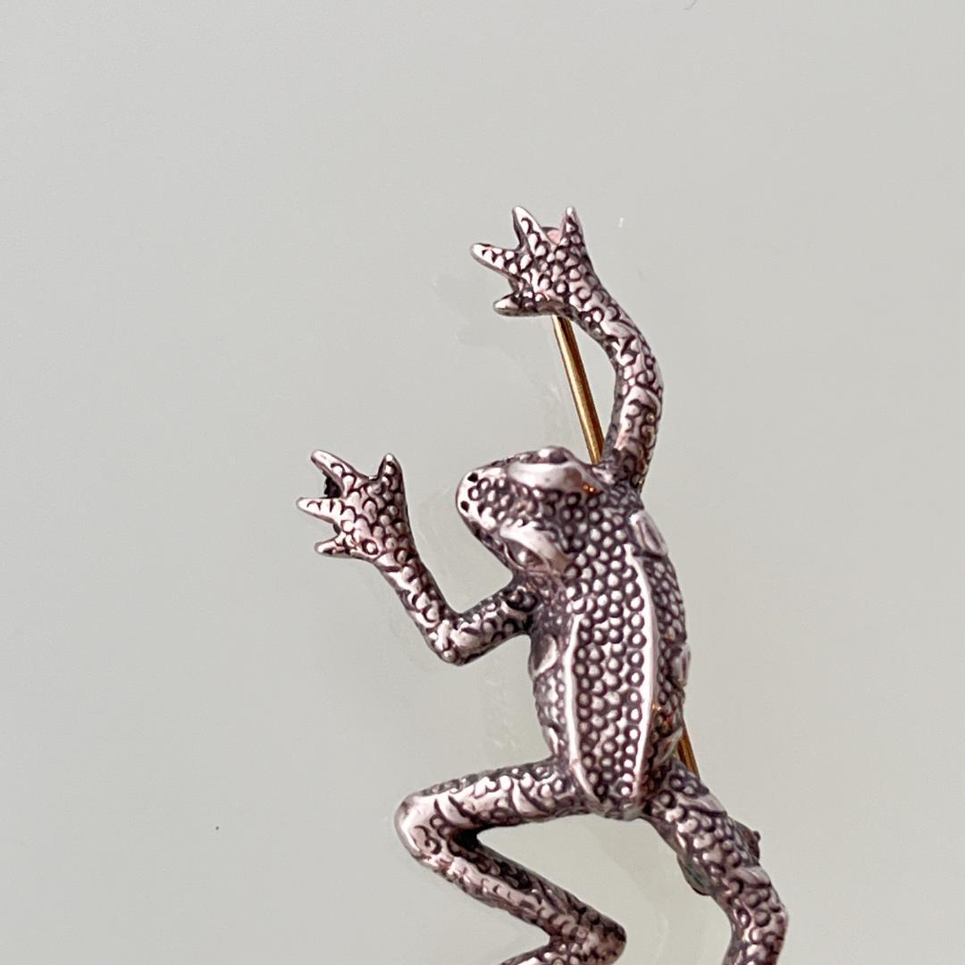 【英国】 【純銀】カエルのブローチ　ピン