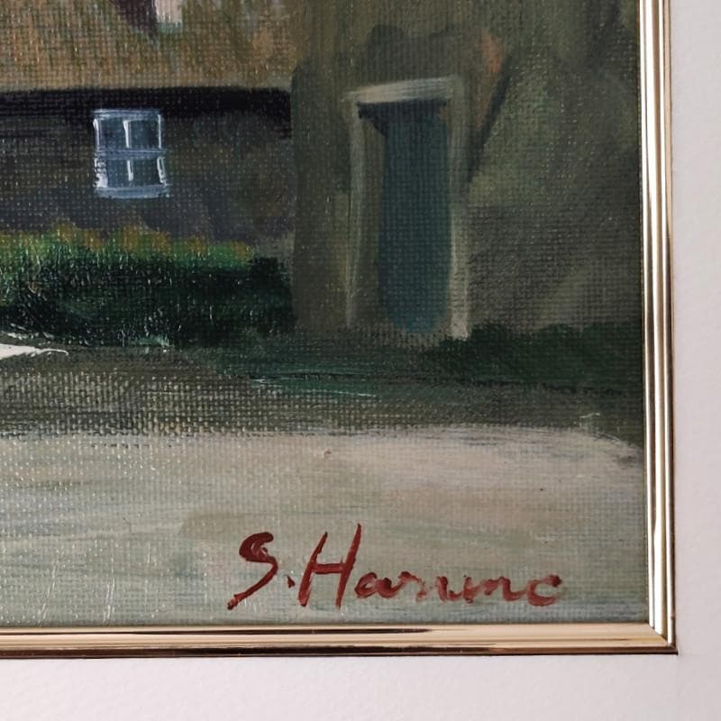 ☆春野修一☆「プロヴァンス」油絵　WSM　未使用額！