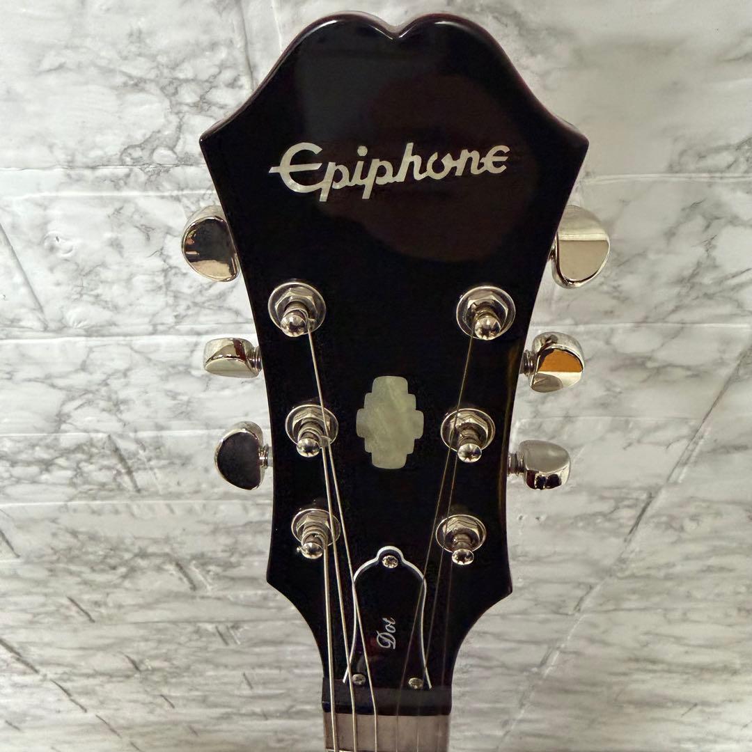 美品　Epiphone エピフォン Dot CH セミアコ エレキギター ケース