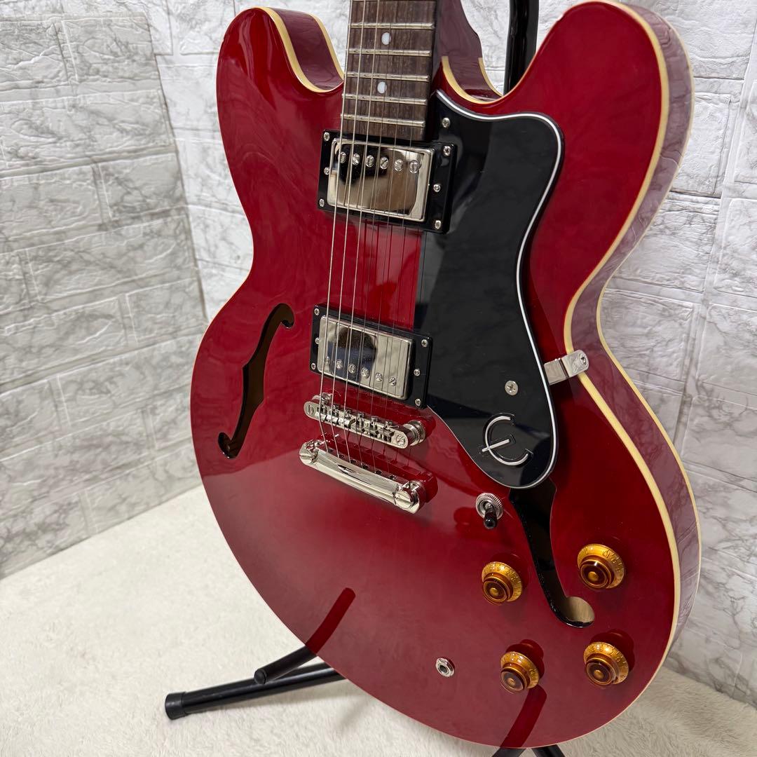 美品　Epiphone エピフォン Dot CH セミアコ エレキギター ケース