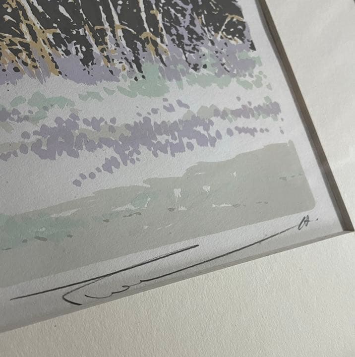 世界に愛された版画家☆本間武男　「雪の晴れ間」