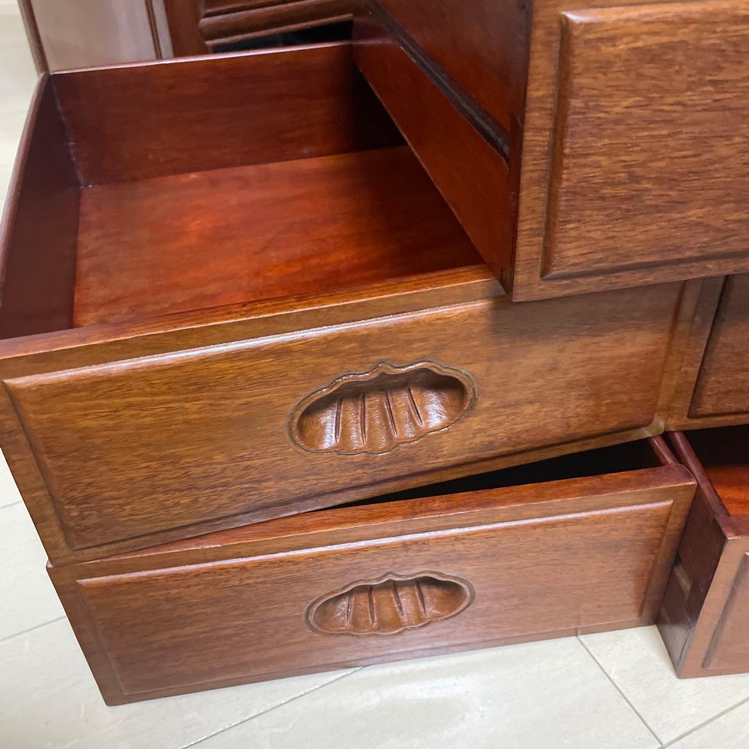 唐木チェスト 唐木家具 紫檀 木製 明清仕様 アンティーク 紫檀収納 無垢材