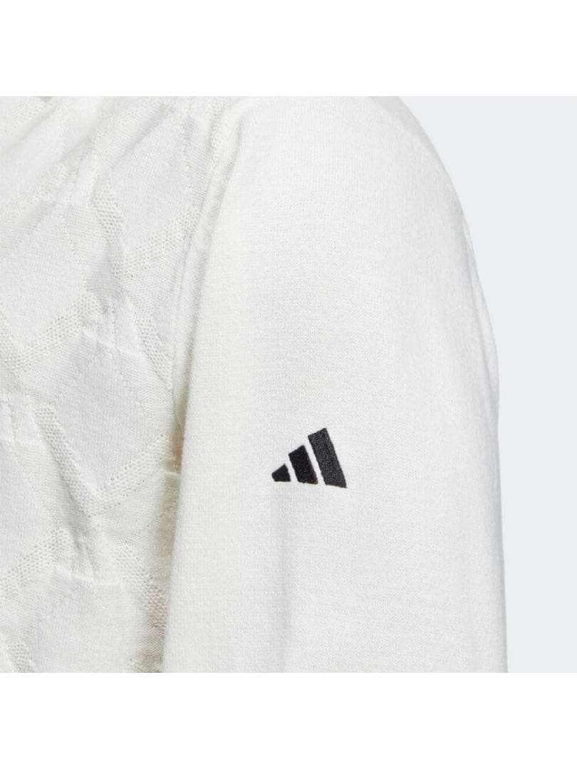 送料無料 新品 adidas GOLF アーガイル柄セーター ポロ XL WT