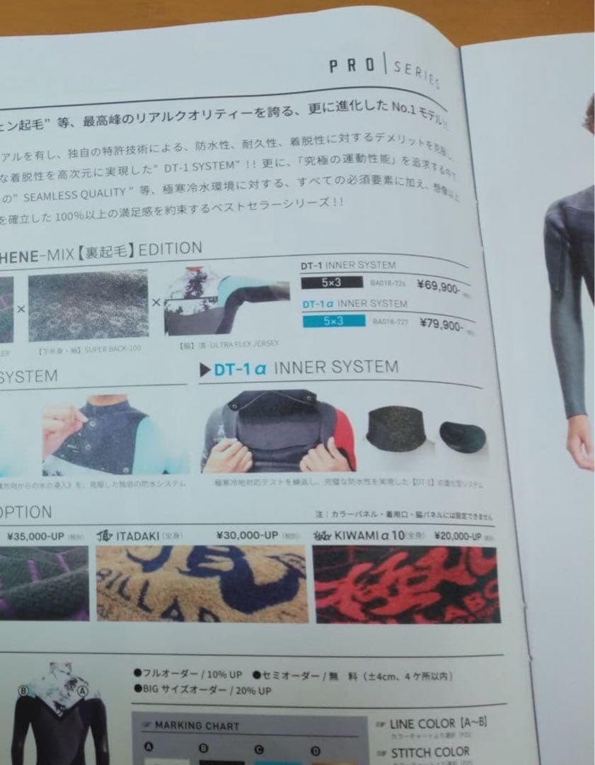 Billabong ２０２０年モデル、DT-1インナーシステム　セミドライXL