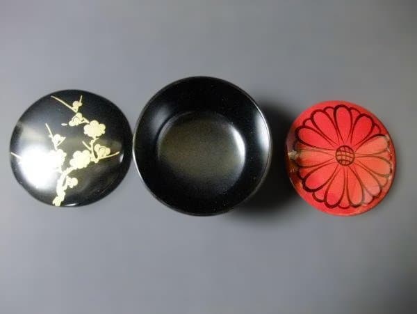 棗 茶入 金蒔絵 梅文 春秋用 別蓋付 本漆器 天然木 茶道具 春秋用 別蓋付