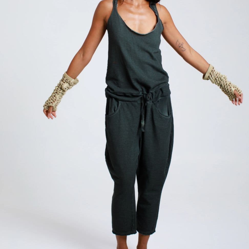 サルセーション　ジャンプスーツ　M ダークグリーン