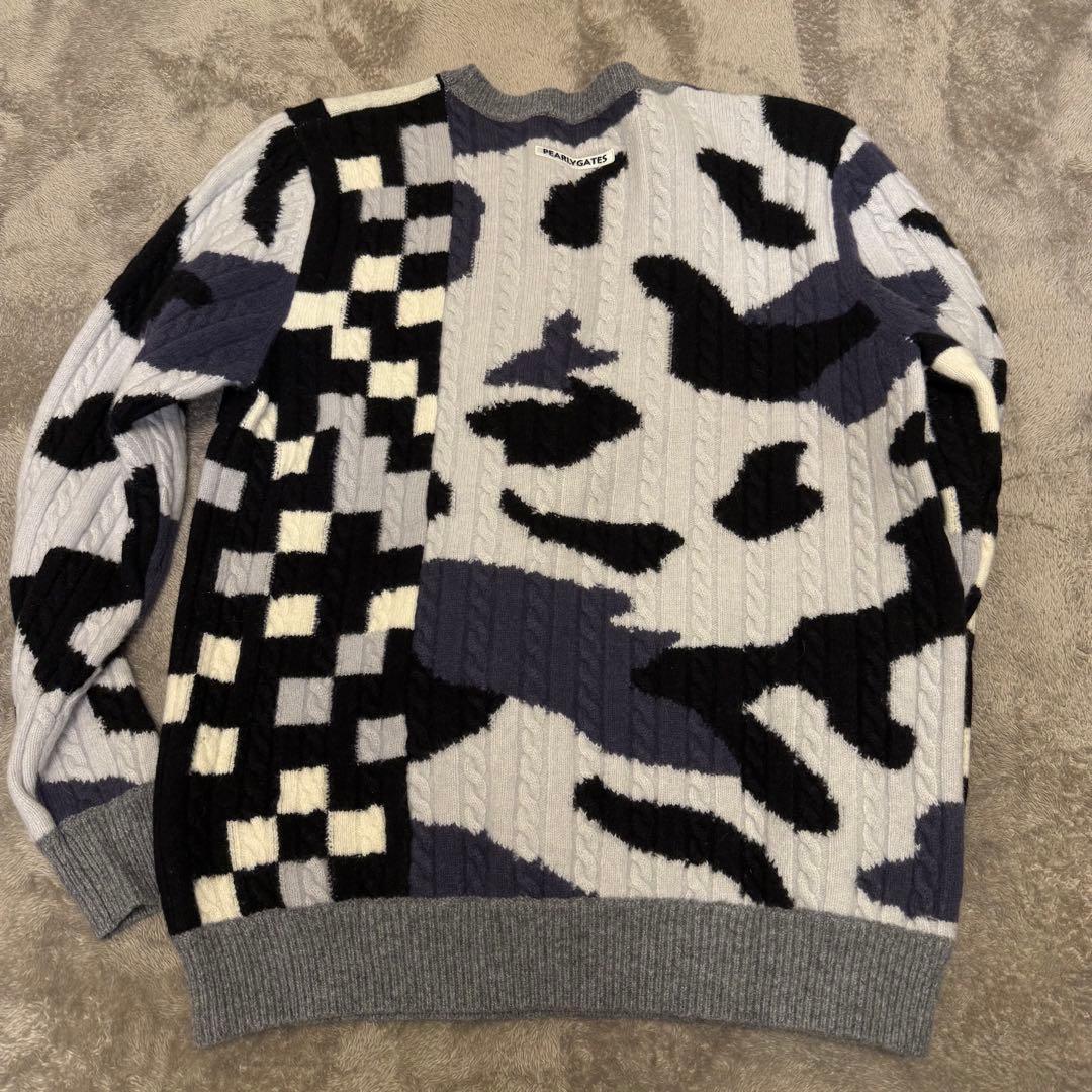 PEARLY GATES カモフラ ゴルフニットセーター サイズ6 XL 迷彩柄