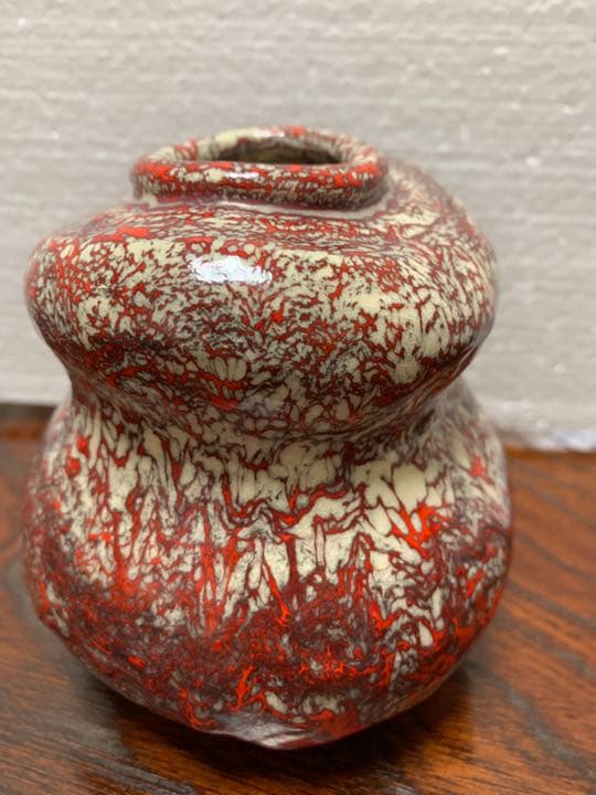 箕面焼  瓢形 掛け、置く、両用花瓶、