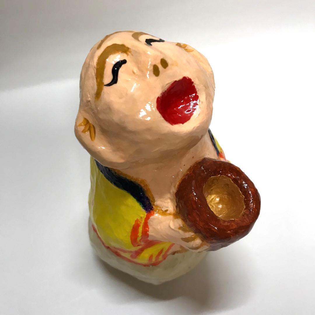 お月見 布袋尊 はりこ工芸　匿名配送 送料無料 限定