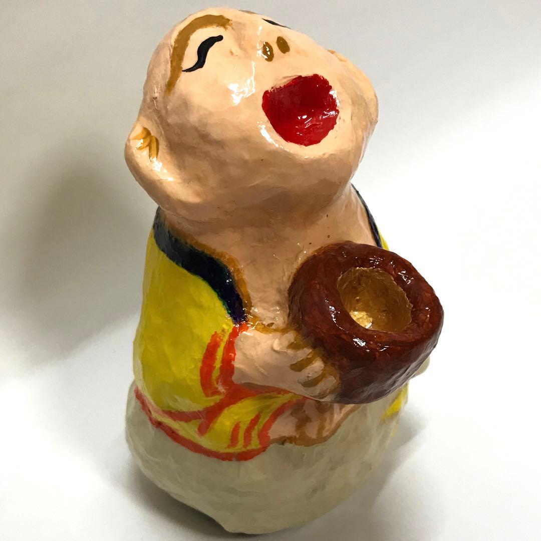 お月見 布袋尊 はりこ工芸　匿名配送 送料無料 限定