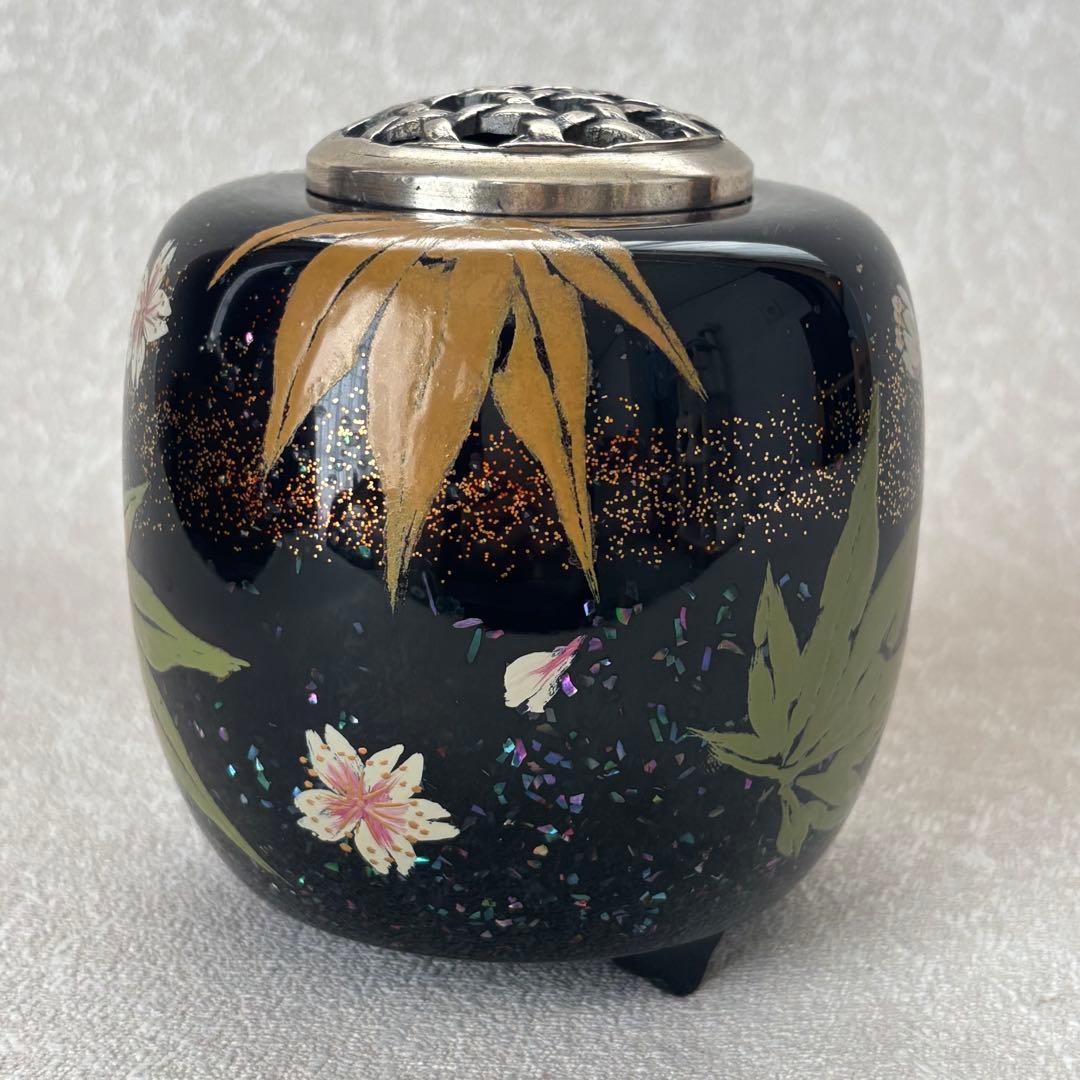 【はやみ】輪島塗 飾香炉 秀峰作 「春秋」